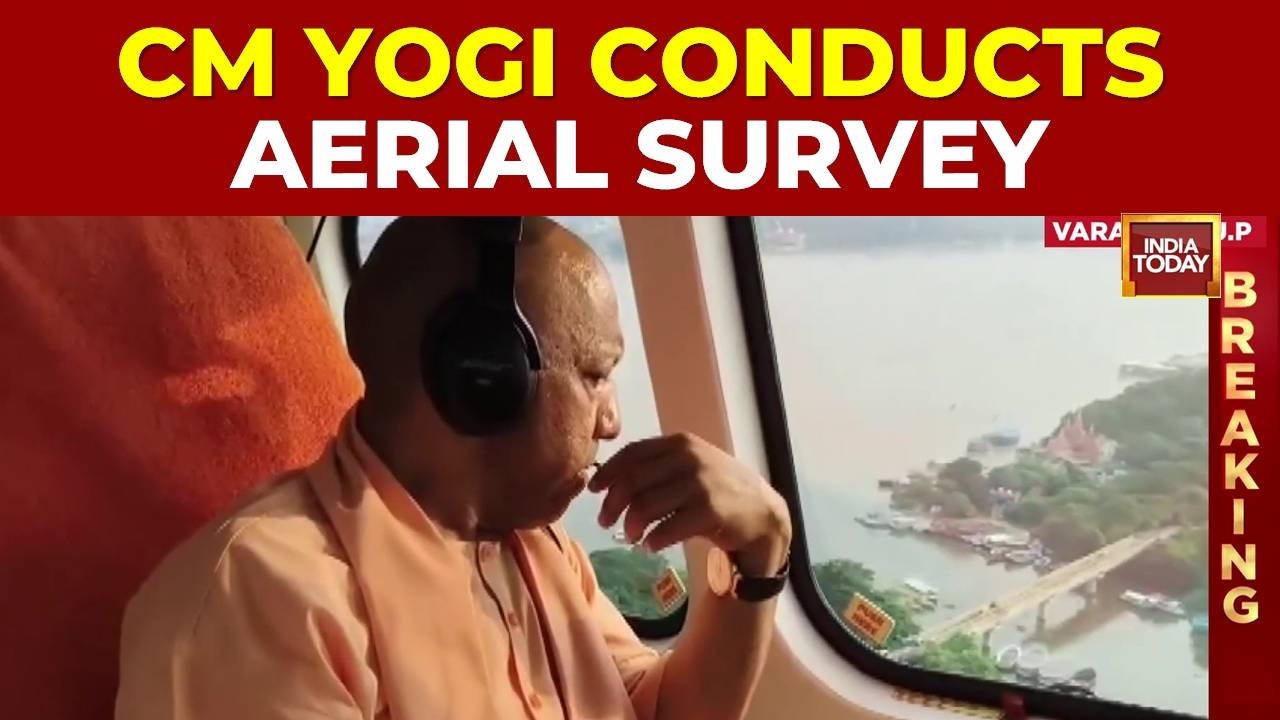 Ground Report: CM Yogi Conducts Aerial Survey Of Varanasi Flood Situation, Relief Efforts Underway