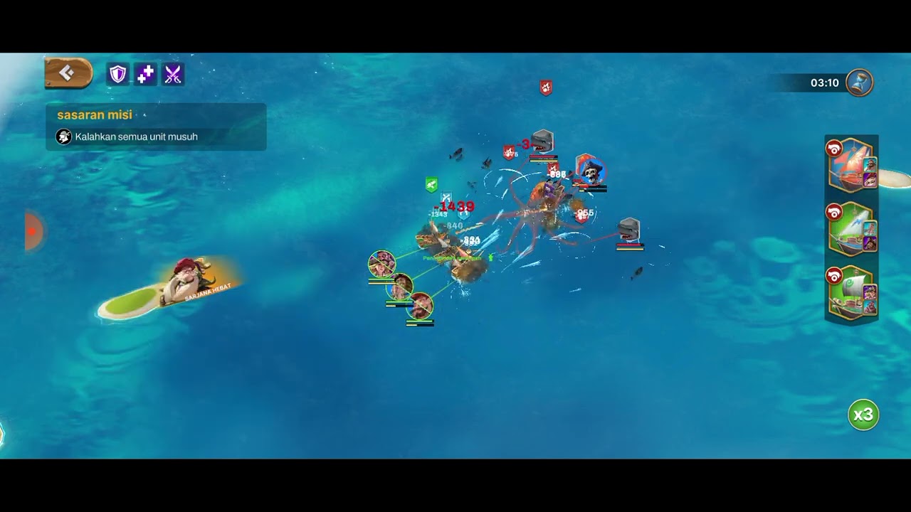 coba game baru lord of seas sistem nya mirip dengan game building strategi lain nya
