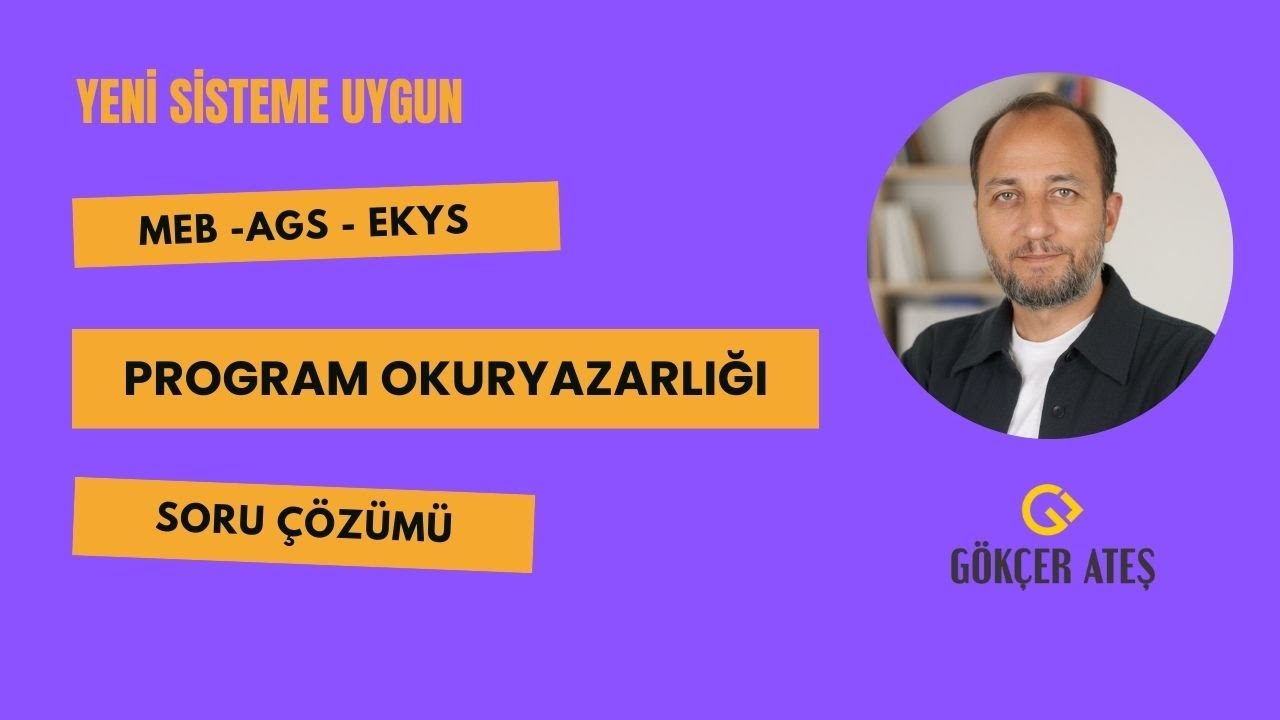 1) Soru Çözümü - Program Okuryazarlığı - Eğitimin Temel Kavramları