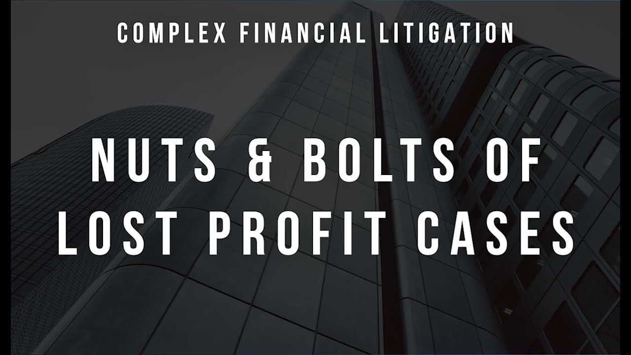 Nuts and Bolts of Lost Profit Cases