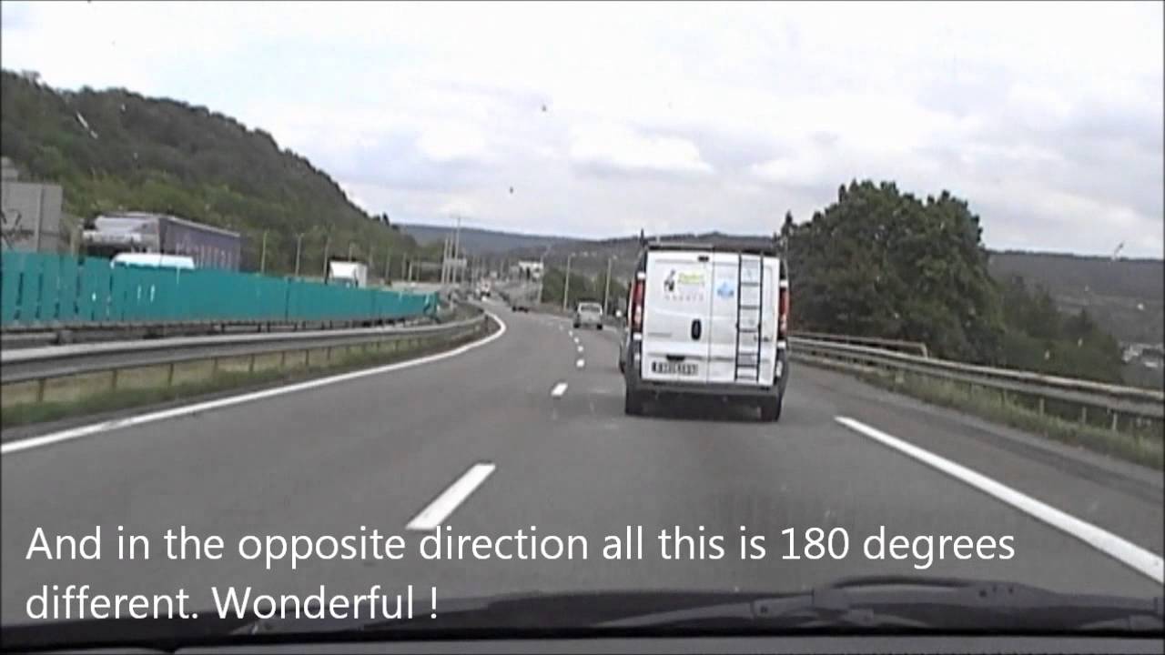 Route du Soleil A31 France near Nancy, flashed by speed camera