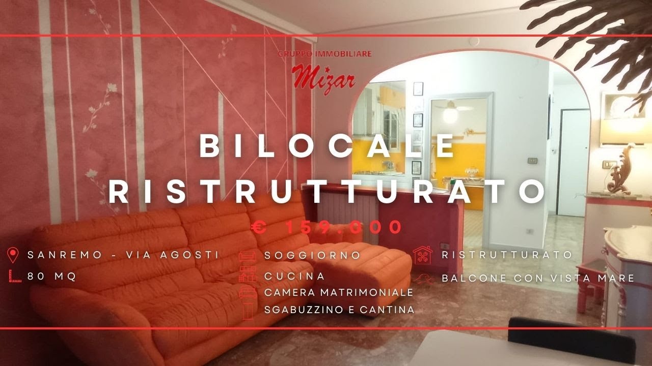 SANREMO - Bilocale ristrutturato con vista mare