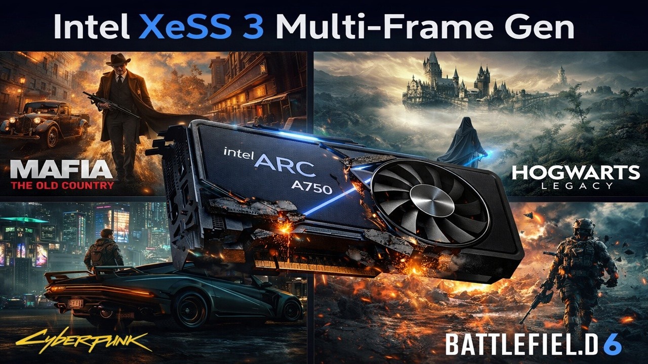Intel Arc A750 - Intel XeSS 3 Multi-Frame Generation - TEST | 4 GAMES