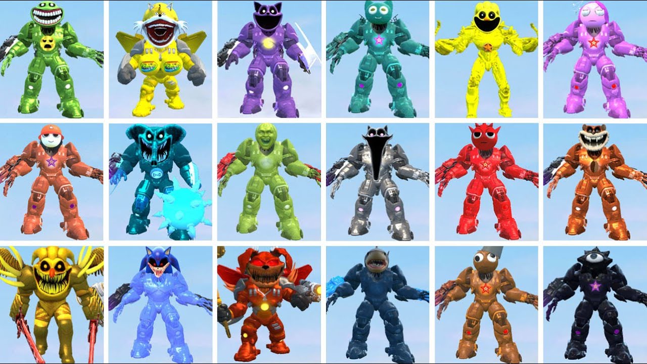 WHICH FAMILY IS STRONGER? MECHA TITAN SPRUNKI VS TAILS POPPY PLAYTIME In Garry's Mod!
