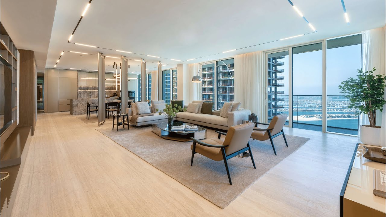 A Rare 41st-Floor Waterfront Penthouse in Dubai (Palm & Marina Views) | Designed by NKEY ARCHITECTS