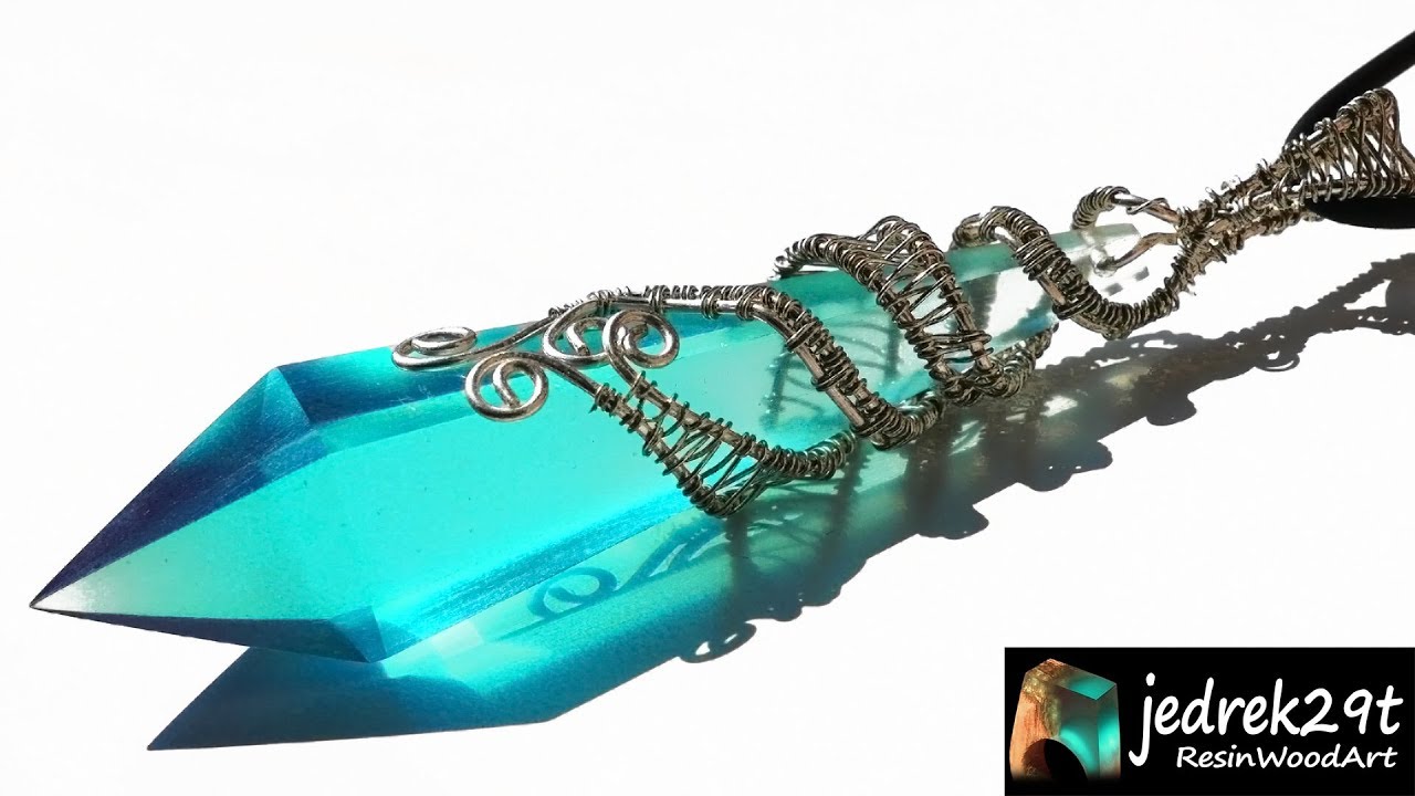 Crystal Blue Pendant 💎 with Epoxy Resin / ART RESIN / Part 1