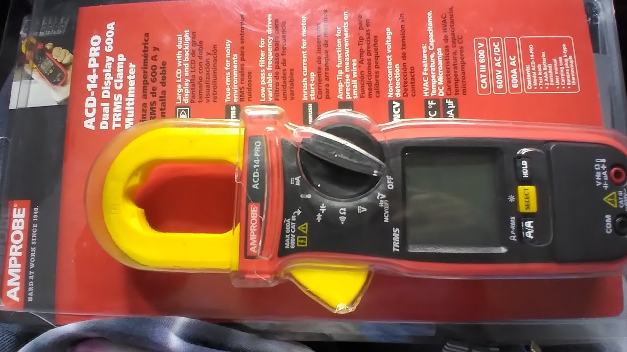 Spanish 👍 Presentación Pinza Amperimetrica (multimetro) Amprobe ACD-14-Pro.