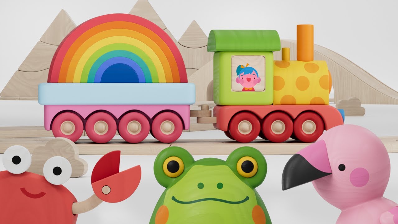 ¡Colores en el Chu Chu Tren! 🎨Popurrí de Trenes de colores | Canciones Infantiles 🌈 Pim Pam Pino