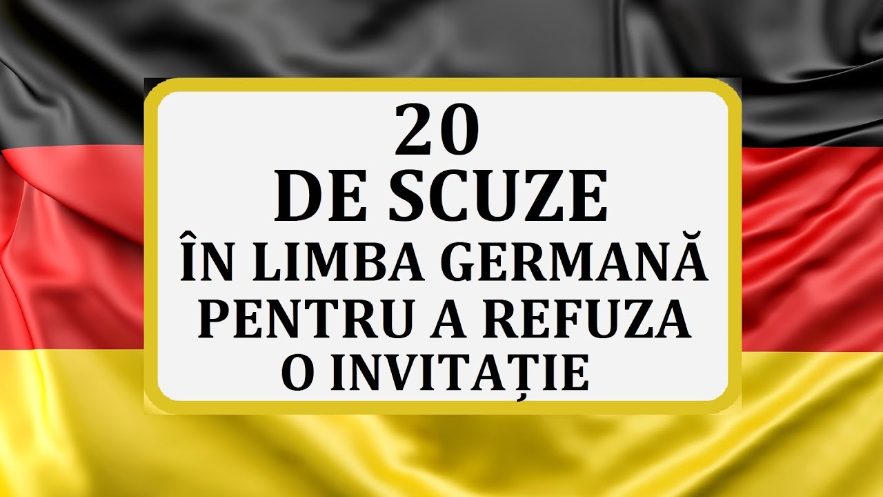 Invata Germana | 20 de SCUZE folosite pentru a refuza o invitatie