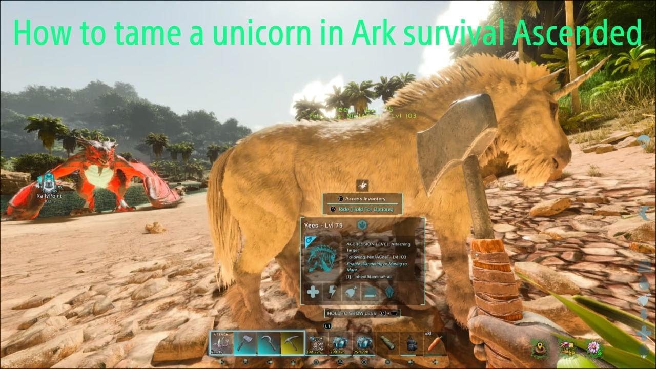 How to tame a Unicorn in Ark survival Ascended