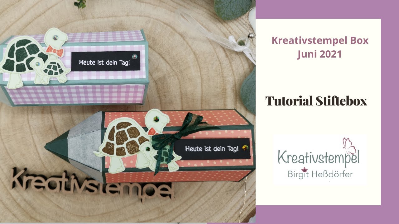 Tutorial Stiftebox Schöne Geschenkverpackung zum Schulanfang basteln 