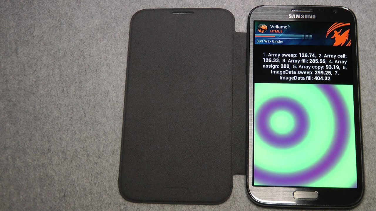 Samsung Galaxy Note 2 GT-N7100 N7100XXDMB6 4.1.2 Vellamo Speedtest Benchmark