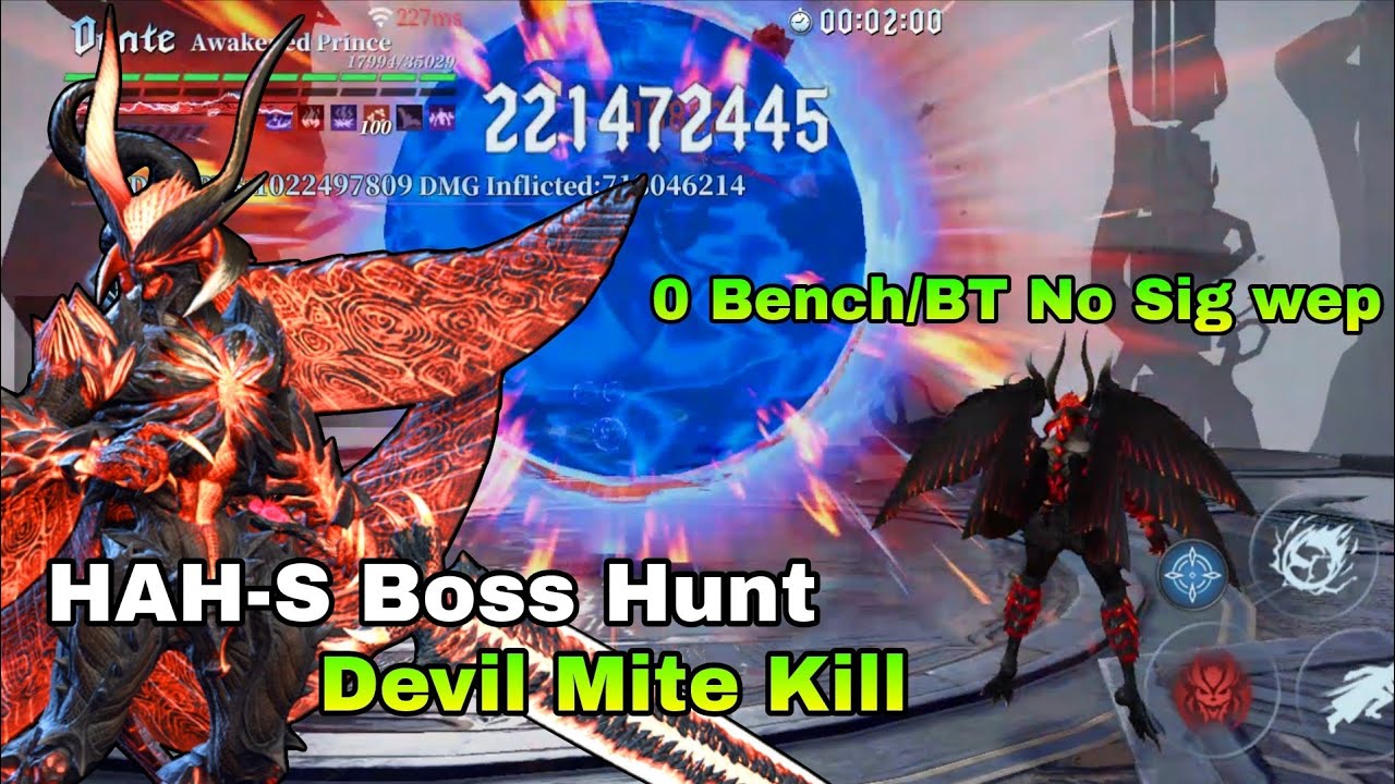 AP Kill Devil Mite (0 Bench) HAH-S Boss Hunt☆ | Devil May Cry: Peak Of Combat 