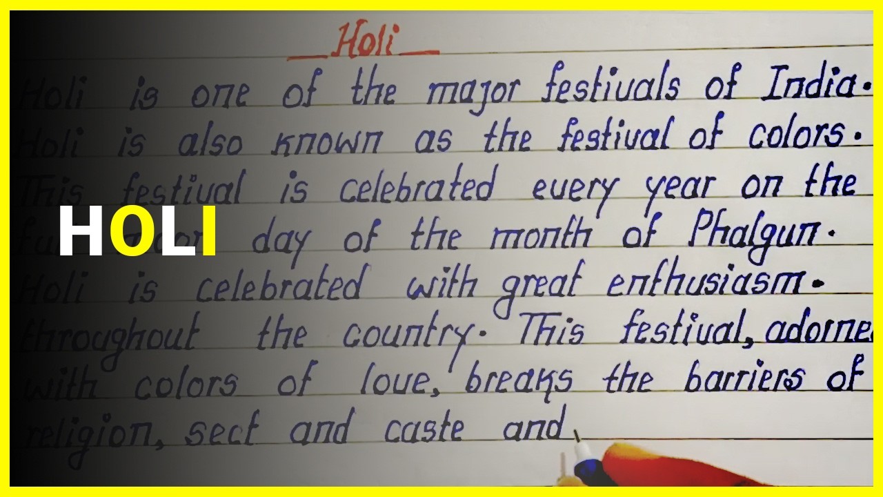 Simple English Essay on Holi | How to Write Easy and Short English Essay on Holi
