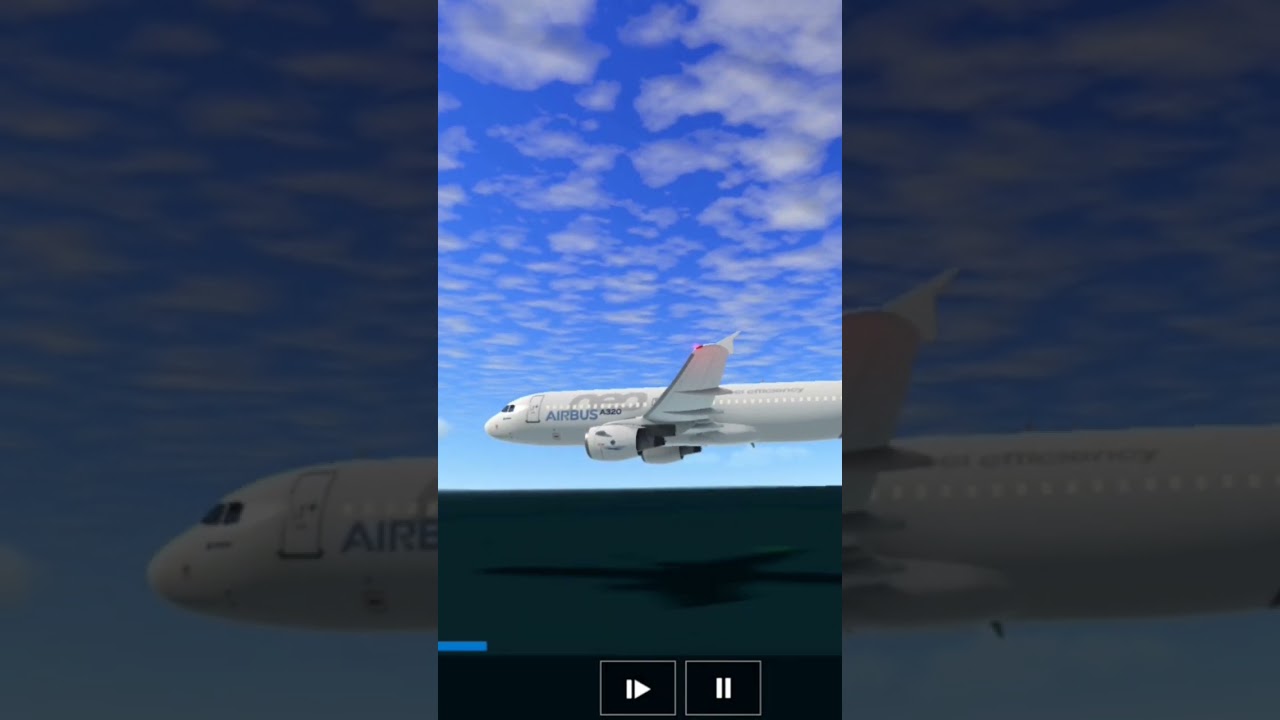 Emergency water landing 😀#airplane #realflighsimulator #waterlanding #emergency #music