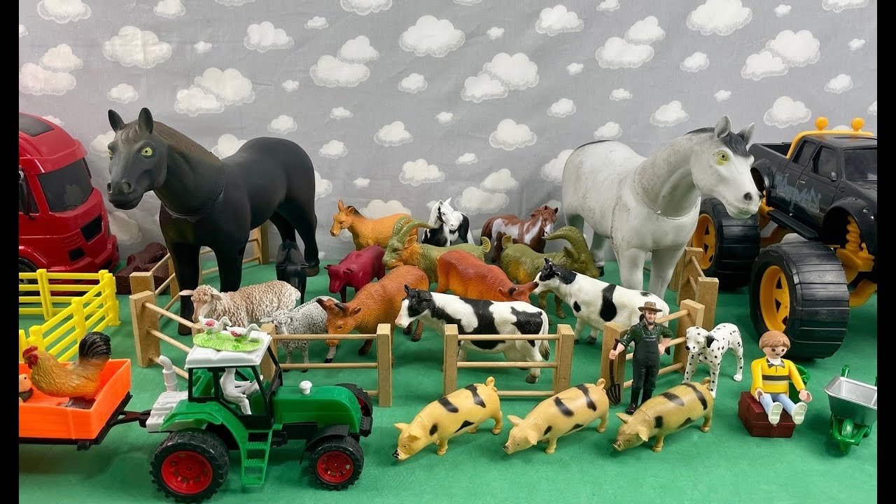 BIG CAR, TRUCK, TRACTOR, PLAYMOBIL, VACA, BOI, CAVALO / CARRETA, TRATOR, VACA, BOI, CAVALO