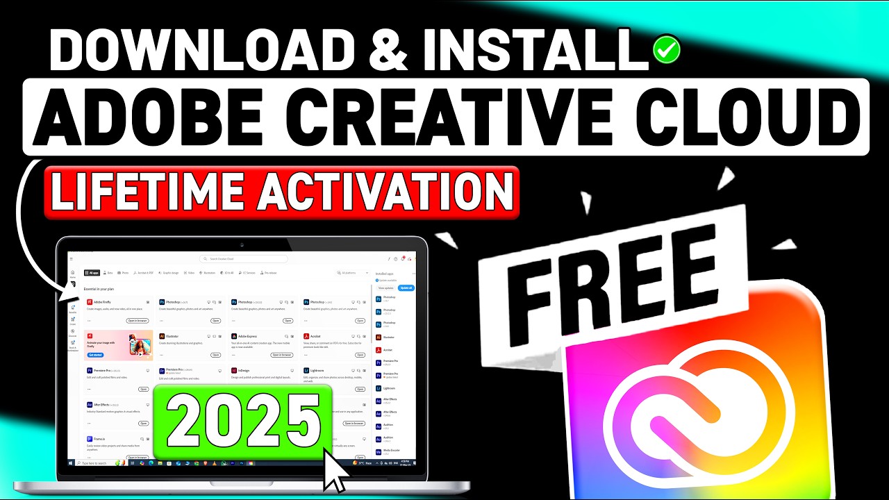 Как загрузить Adobe Creative Cloud БЕСПЛАТНО на ПК, MAC и НОУТБУК (обновленный способ 2025 года)
