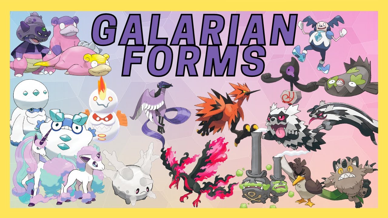 All Galarian Forms in Pokemon Sword and Shield