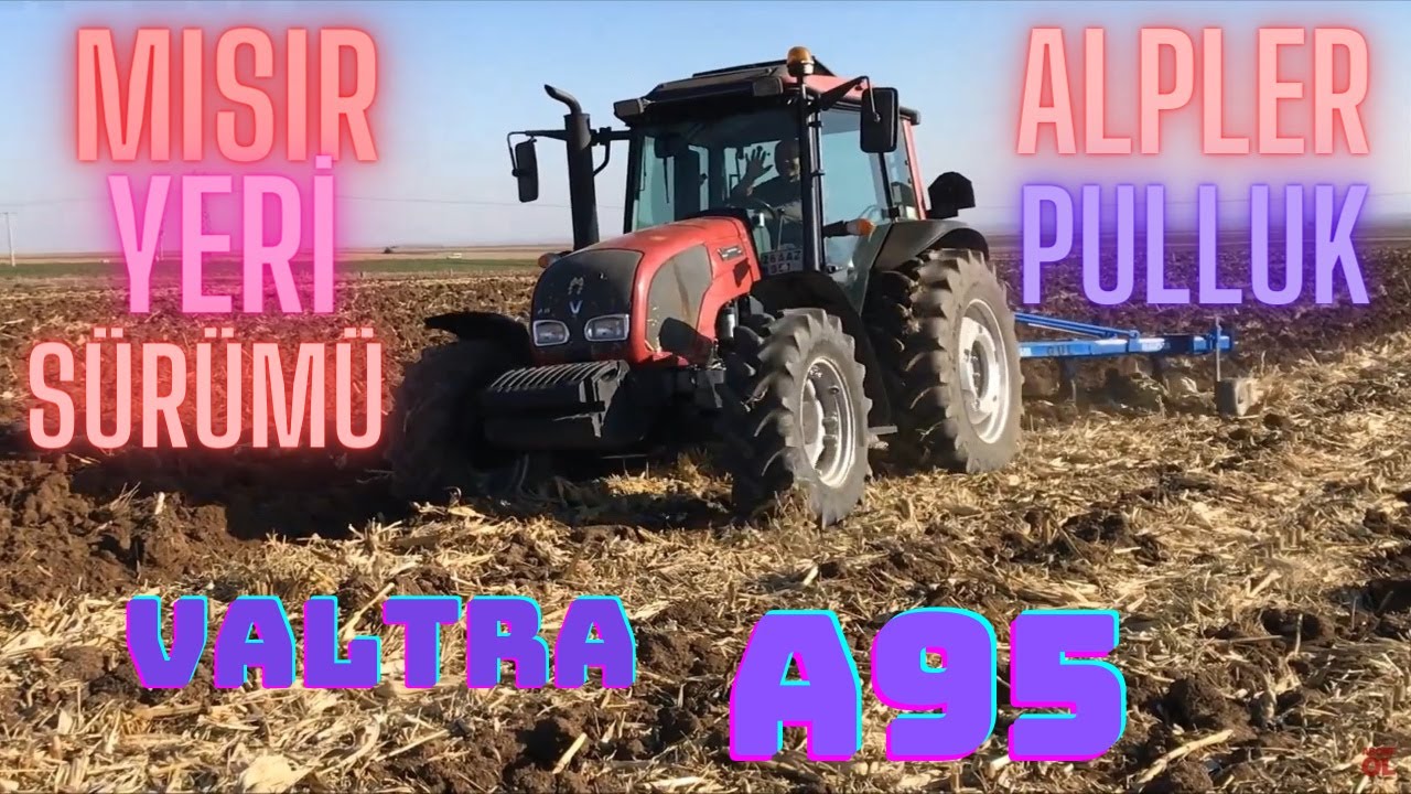 Valtra A95 Alpler Profil Şase Pulluk 16 İnç Mısır Yeri Sürümü Eskişehir/Beyazaltın Köyü