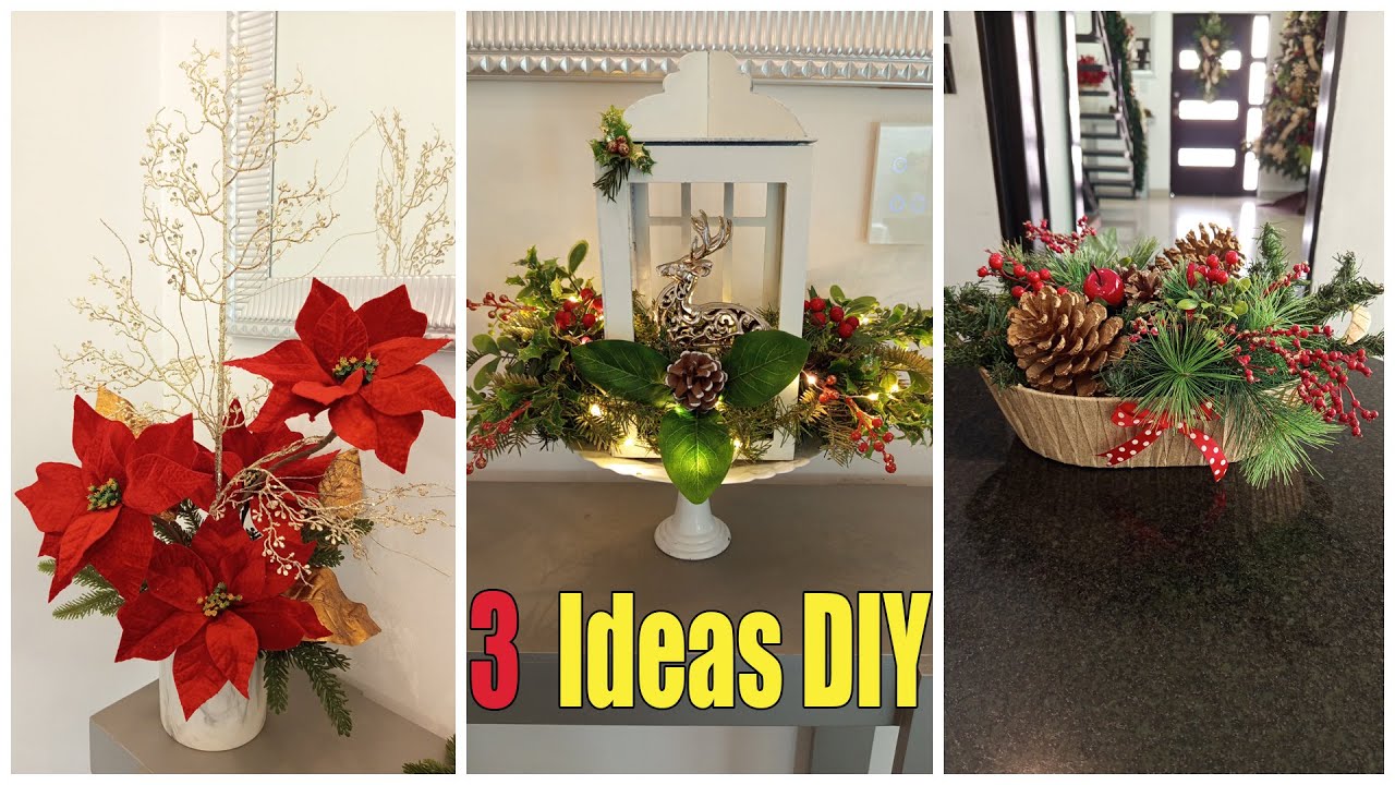 ¡Fáciles y Bellas! 💖 3 Ideas para Decorar en Navidad (DIY Rápido)