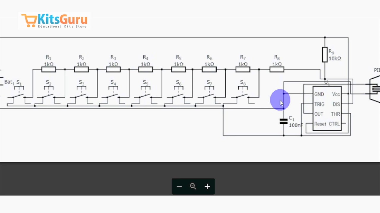 Piano Based on 555 timer by KitsGuru.com | LGBK002