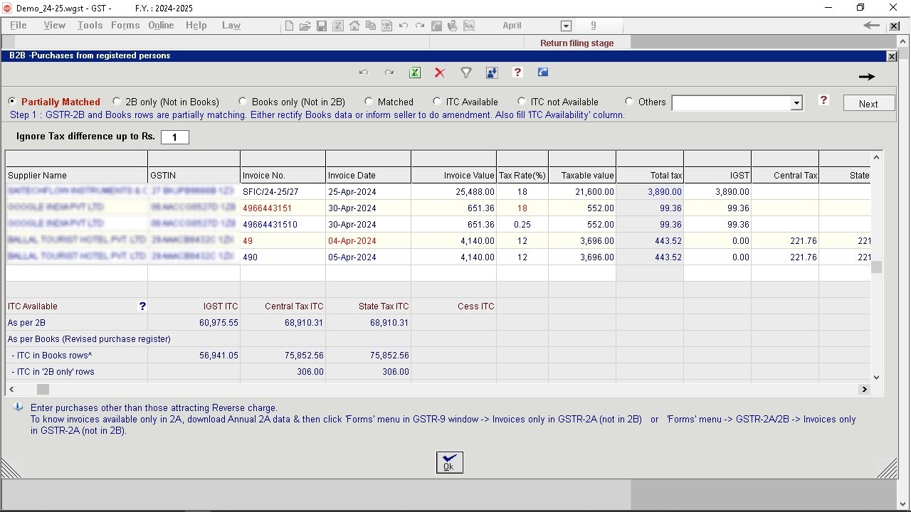 Reconciliation of GSTR 2B & Purchase register | Winman GST