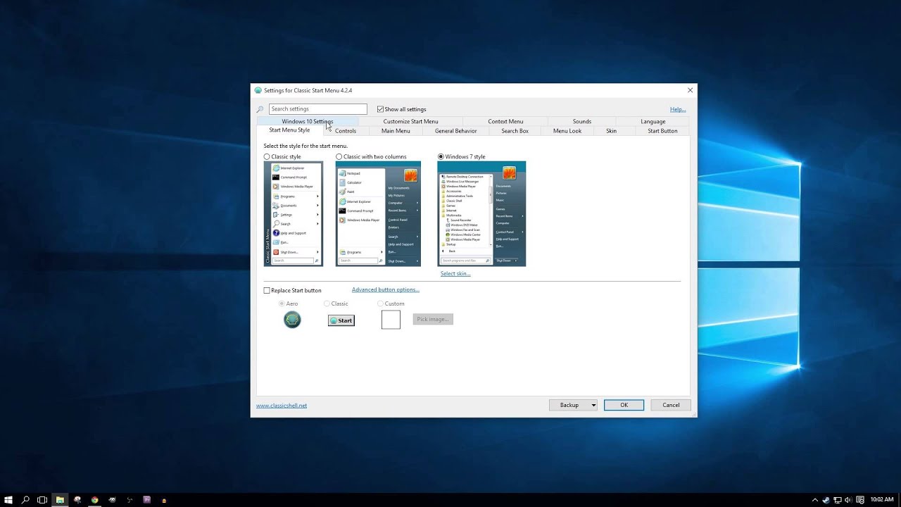 Classic Shell with Windows 10!