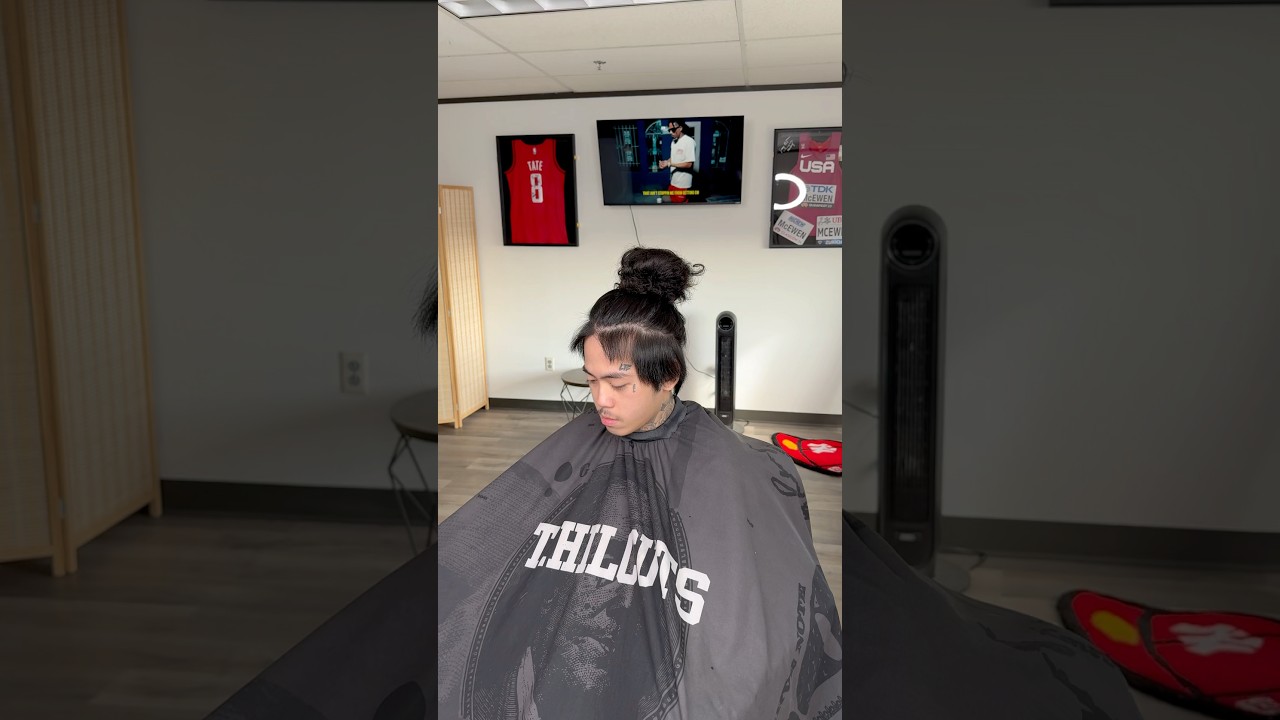 My guy wolfed for 3 months🤯 #barber #transformation #haircut #explore #trending #dayinmylife #htx