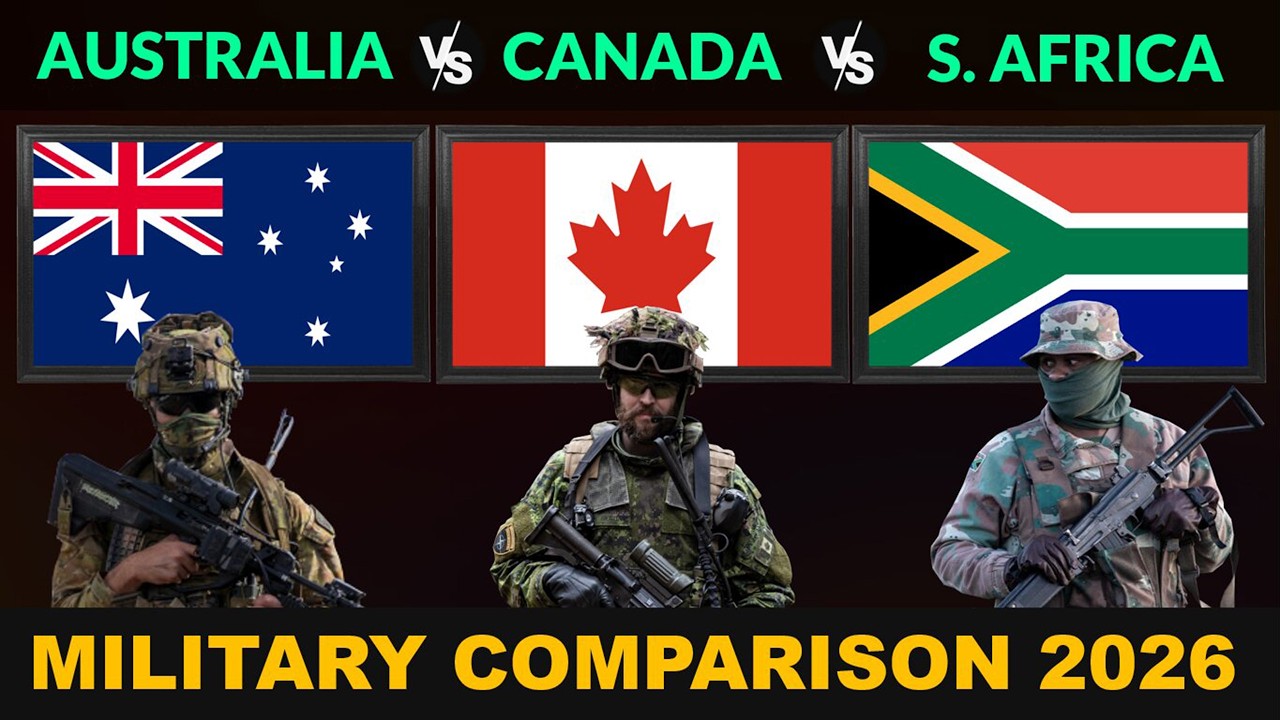 Australia vs Canada vs South Africa: Military Power Comparison 2026 🇦🇺🇨🇦🇿🇦