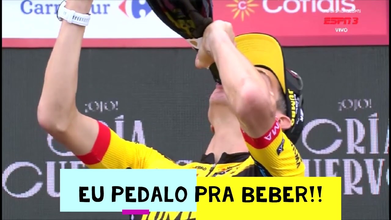Sepp Kuss Drinking at Vuelta a Espa&ntilde;a