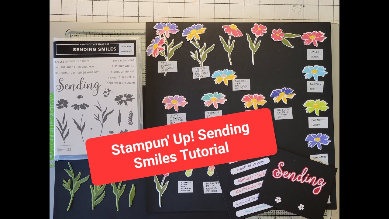 Sending Smiles Tutorial Stampin' Up! #StampinUp #SendingSmilesCard #cards #DIYCards