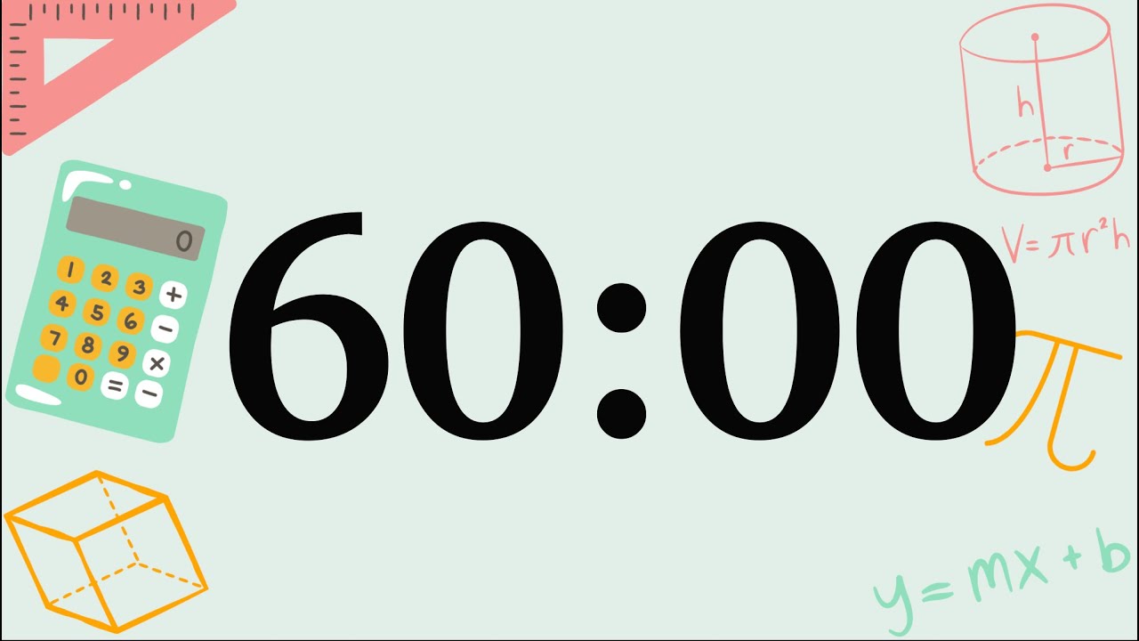 60 Minute Cute Math Timer (Silent)