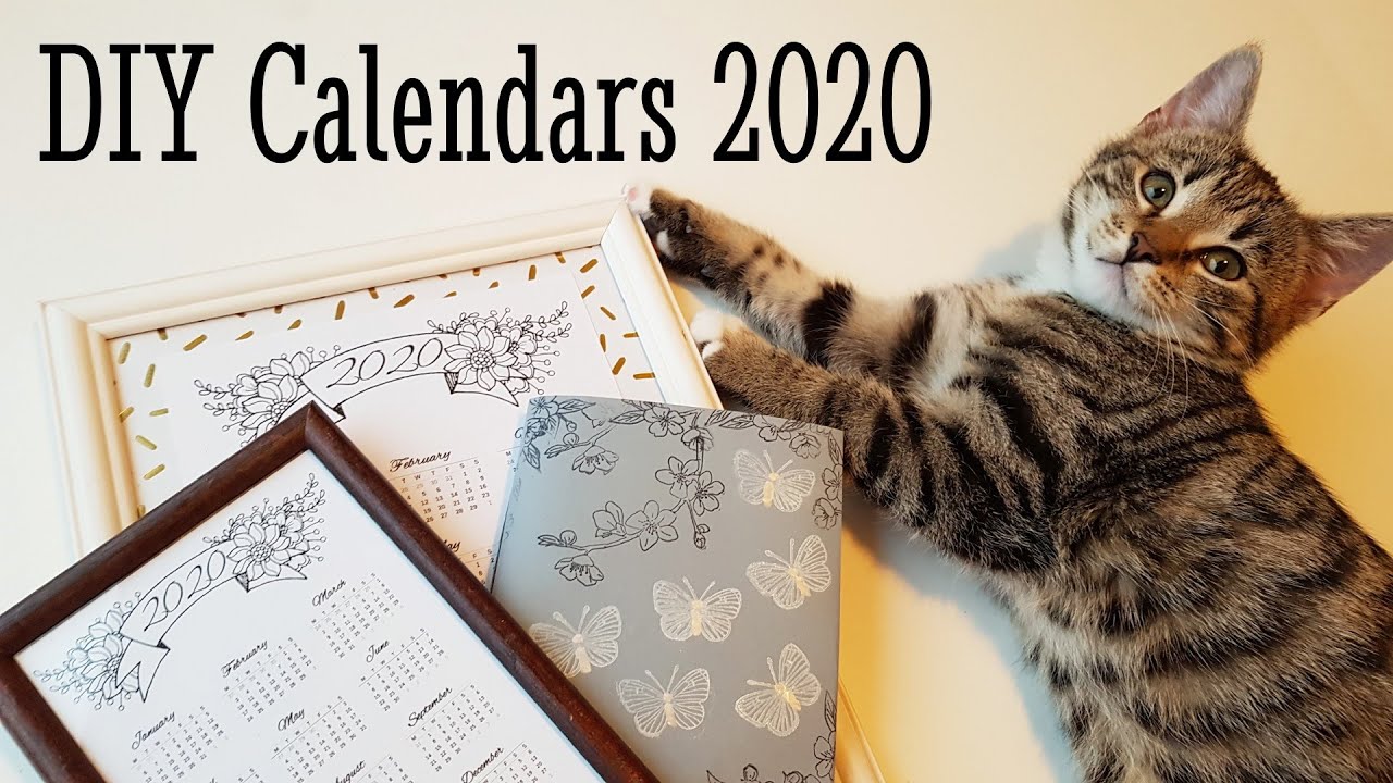 DIY Printable Calendars 2020 - Wall / Desk Calendar & Simple Planner Journal - Quick Ideas