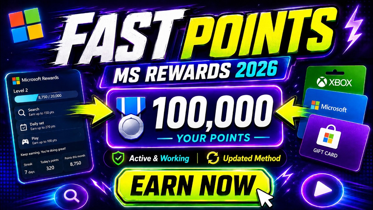 Как БЫСТРО получить баллы Microsoft Rewards в 2026 году 🔥 Обновленный бесплатный способ получения...