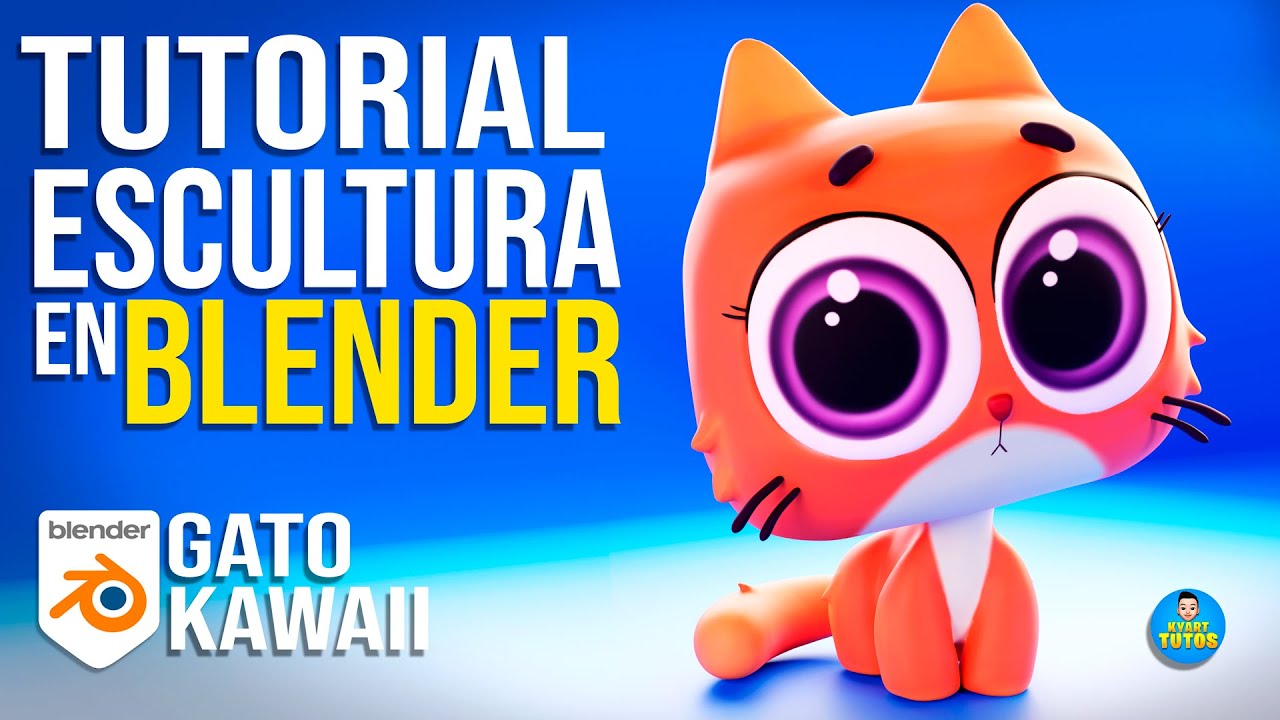 Учебник по BLENDER, 🔥скульптура кота🐱 KAWAII🔥для начинающих!!