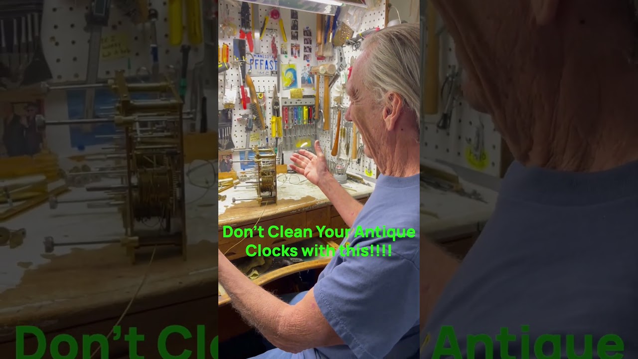 Don't Clean Your Antique Clock Movments with THIS!  #clocks