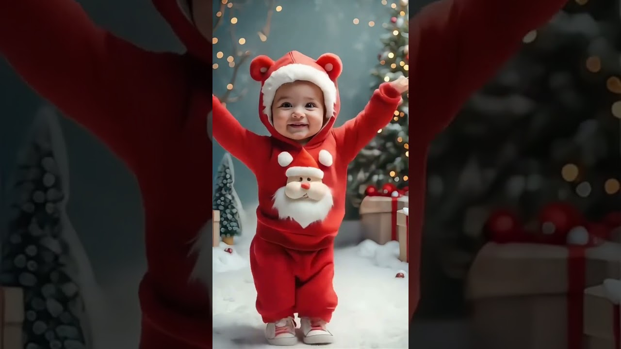 Christmas dance #cute #adorablechild #cutebaby #adorablebaby #baby #funny