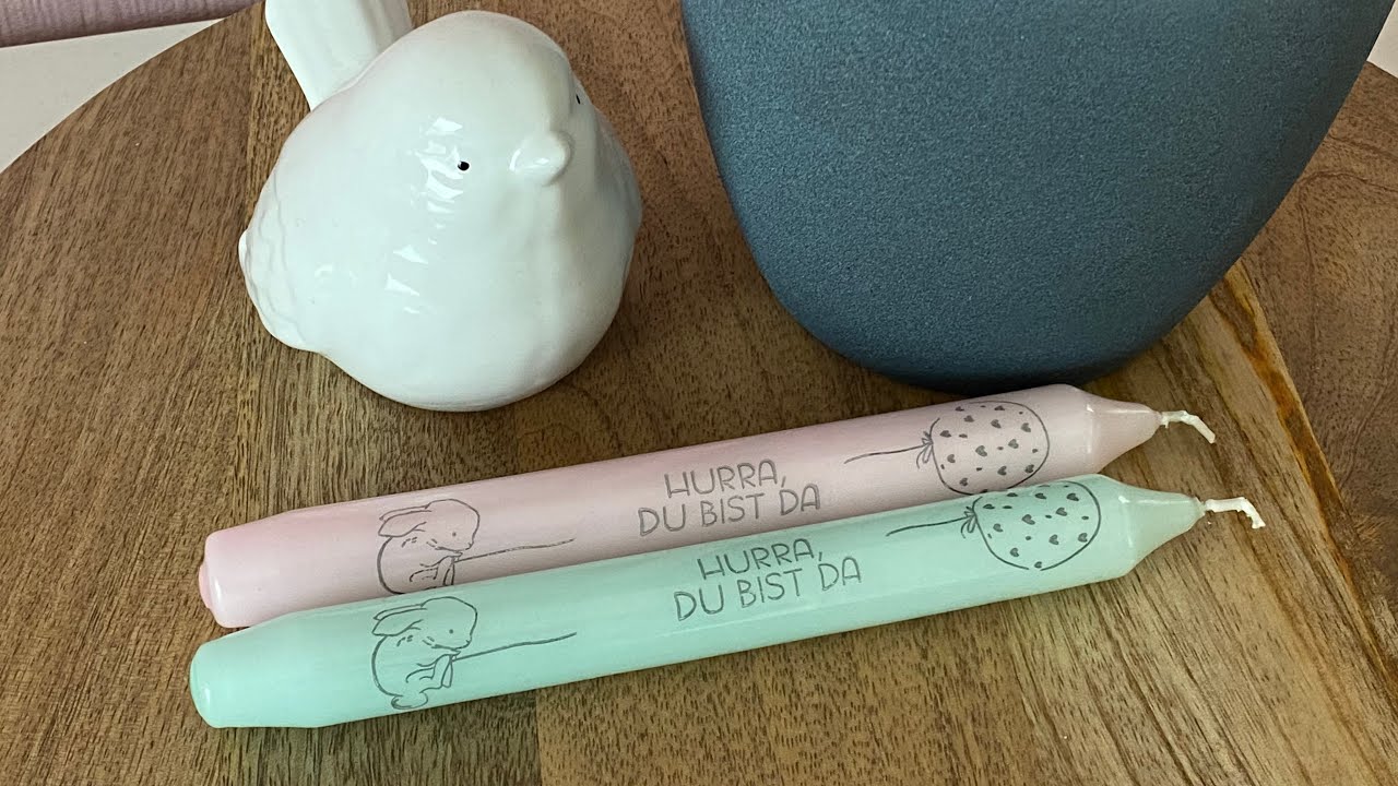 Kerzen bestempeln | Wasserschiebefolie | DanisKreativwelt