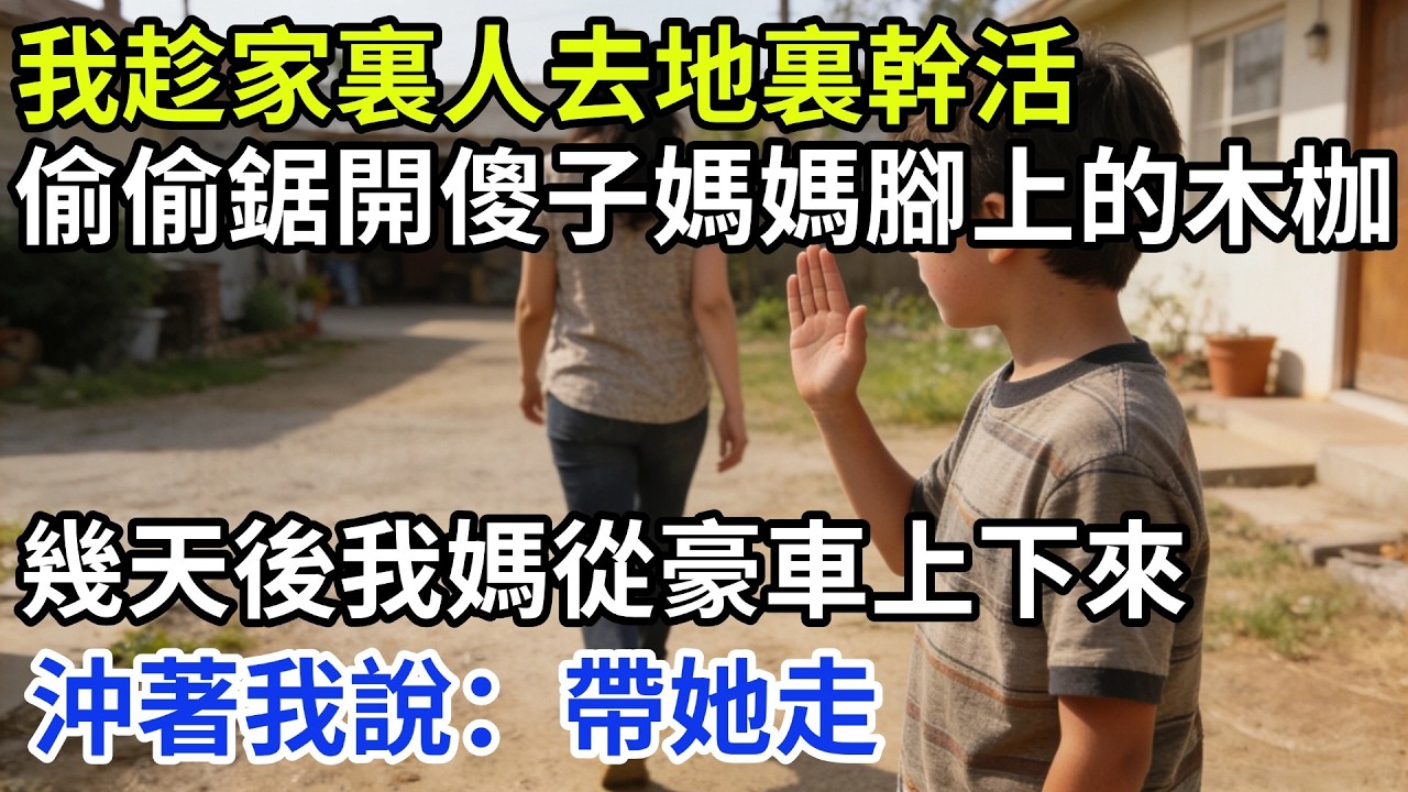 我趁家裏人去地裏幹活，偷偷鋸開了傻子媽媽腳上的木枷，幾天後我媽從豪車上下來，沖著我說：帶她走！「歲月長歌」#奇闻故事#奇闻日常 #人间故事 #真实故事