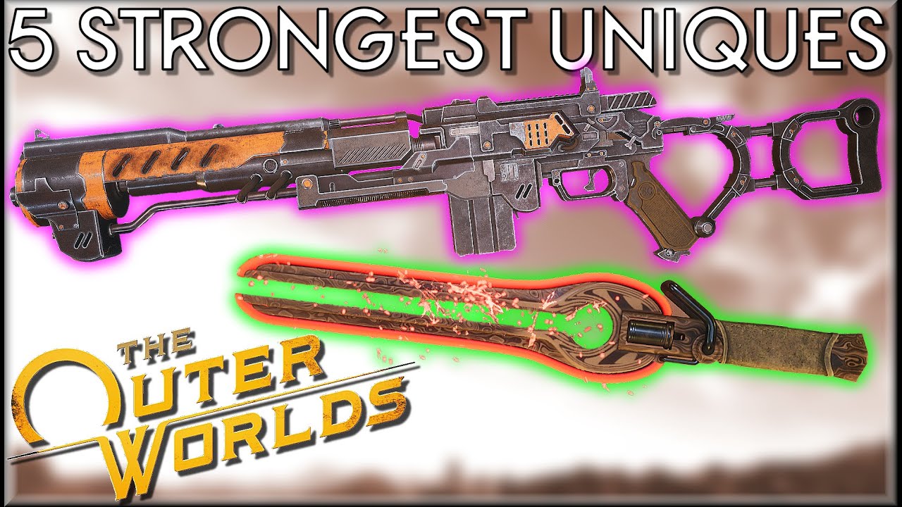 5 STRONGEST UNIQUE WEAPONS in The Outer Worlds - Caedo's Countdowns