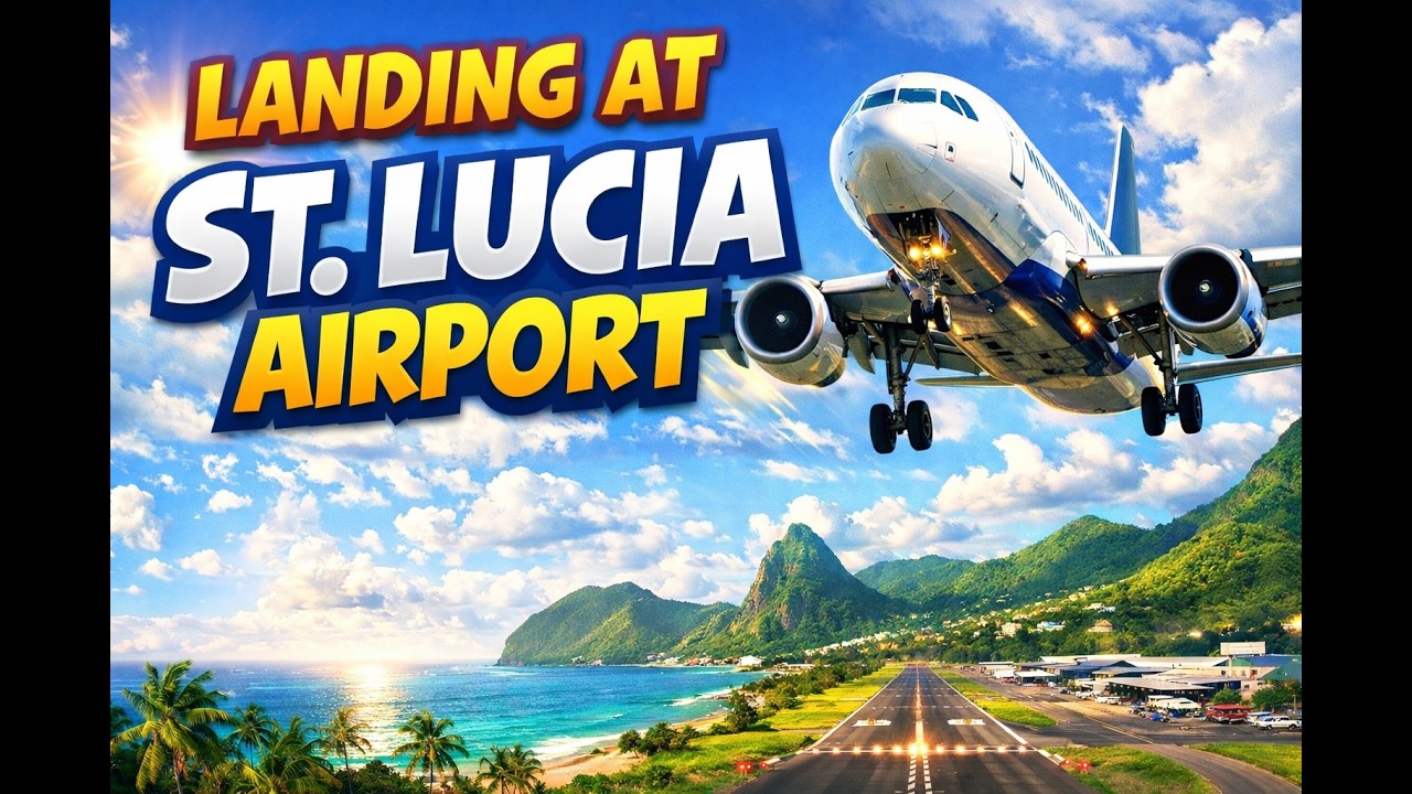 Full Landing at St. Lucia Airport UVF