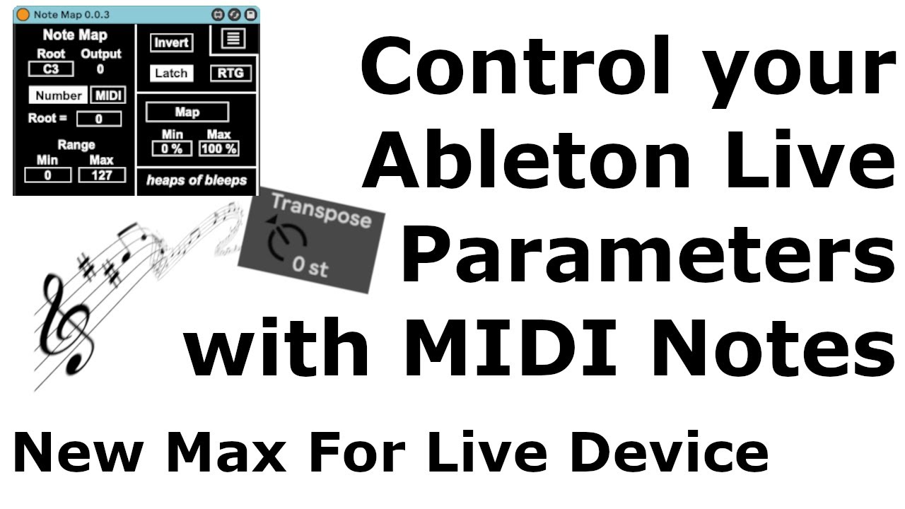 Modulate ANY Parameter with MIDI Notes *In Tune*: Note Map Max for Live Device Demo (Re-Upload)