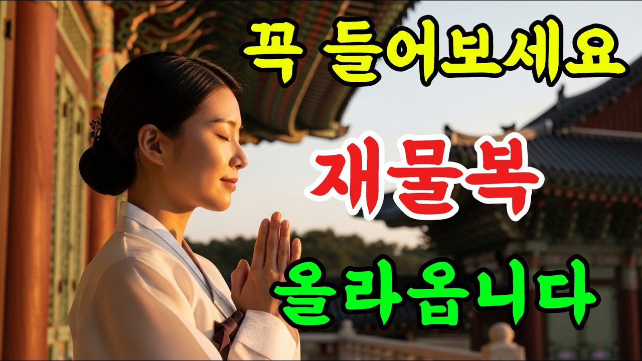 오늘 꼭 들어보세요 재물복 올라옵니다.#행운음악 #명상음악 #불교음악 #소원성취 #로또당첨