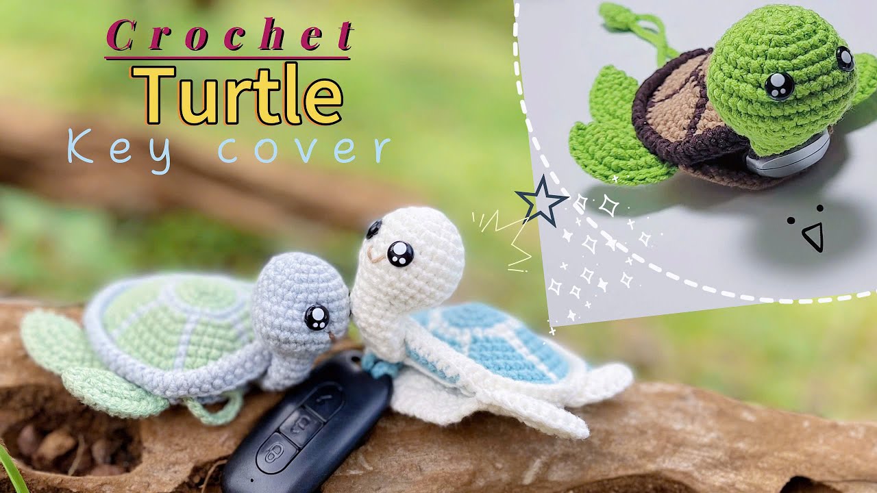 How To Crochet Turtle Keycover | Cute Turtle Keycover #crochetanywhere