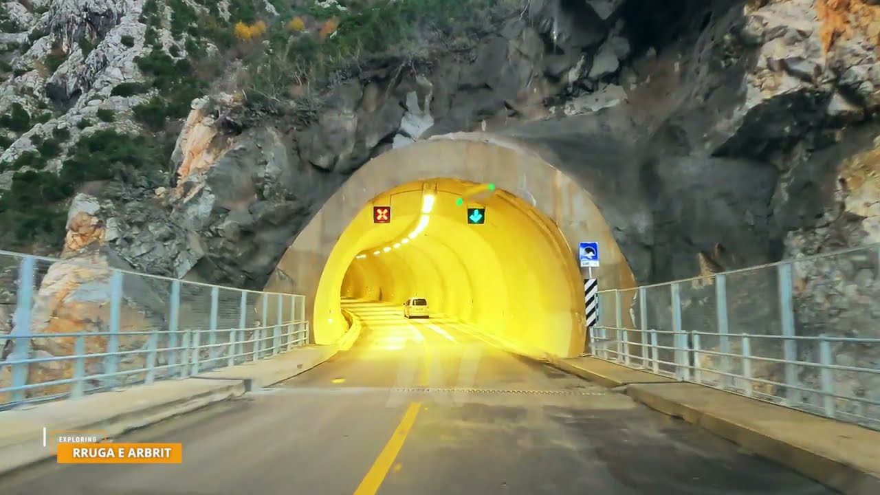 RRUGA ARBRIT 🇦🇱😍 TUNELI dhe URA E VASHËS 🇦🇱 DRIVING REAL-TIME 4K