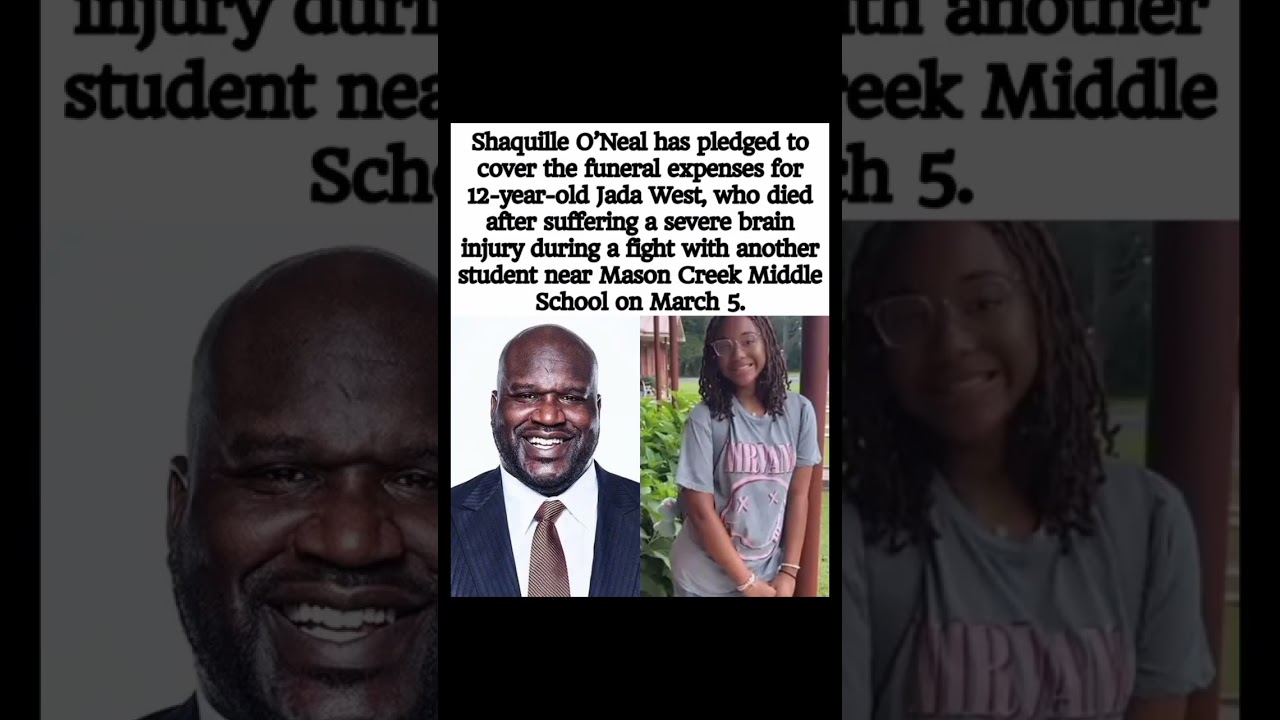 Shaquille O'Neal’s Heartfelt Gesture For 12-Year-Old Jada West ❤️#celebritynews