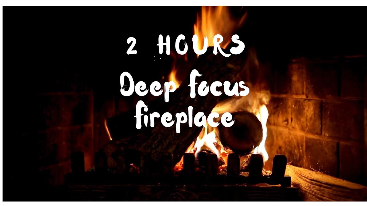 Cozy Fireplace with Slow Blues Piano (2 HOURS) ☕ Study, Work, Relax & Focus