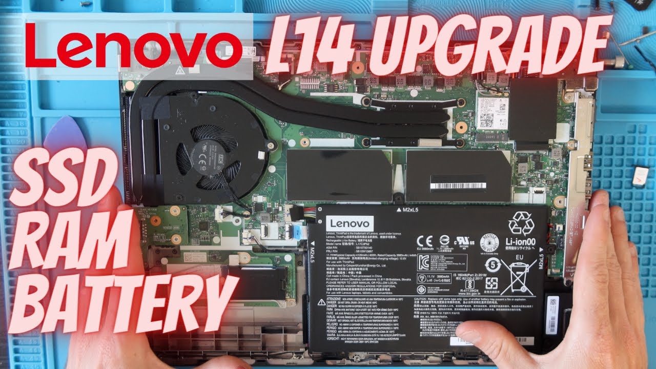 Lenovo Thinkpad L14 Disassembly and Upgrade SSD Ram Battery Replacement (Step by Step)