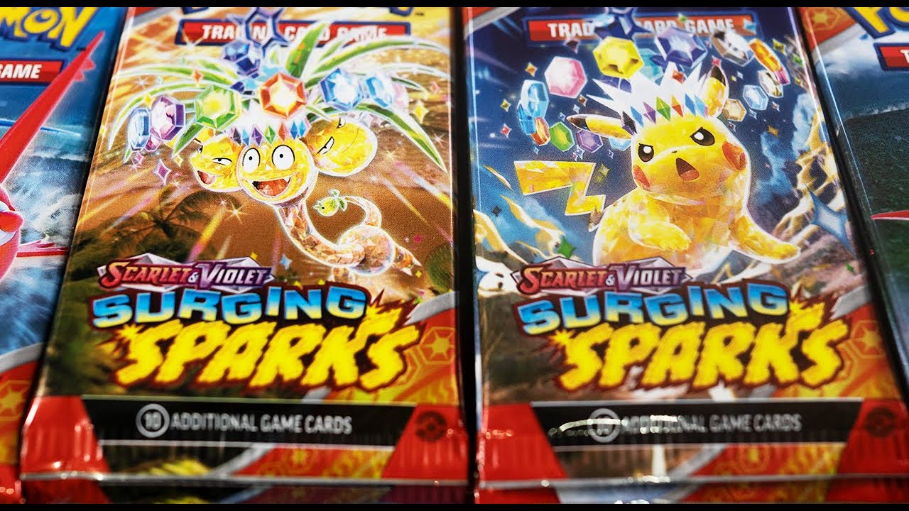 Opening 432x Surging Sparks booster packs from past stream (12 booster boxes)