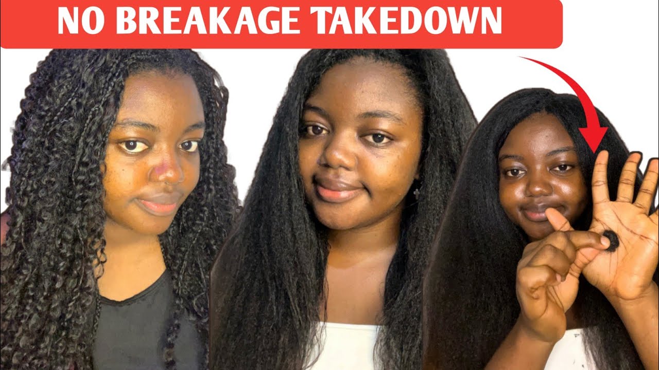 How to Safely Take Down Miracle Knot Braids (No Breakage or Hair Loss) + Hair Growth Challenge
